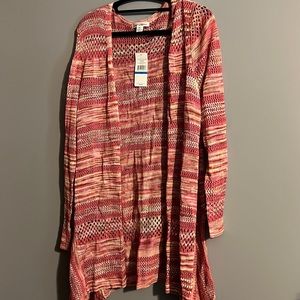 JohnPaulRichard Fandango Pink SpaceDye Cardigan! Brand New!